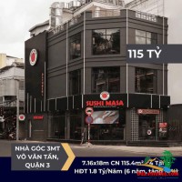 GÓC 3MT – THU THUẦN 1.8 TỶ/NĂM – VÕ VĂN TẦN Q.3 - Giá 115 tỷ
